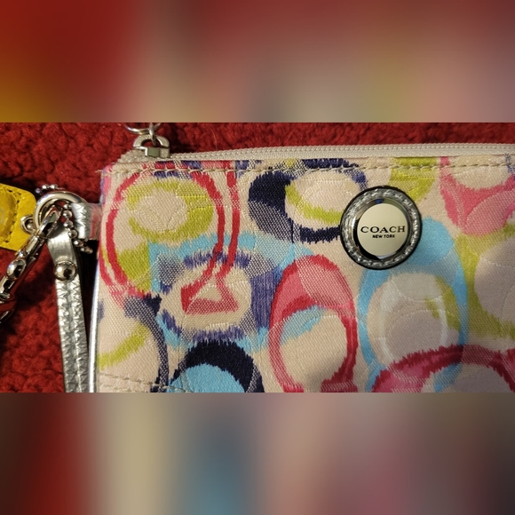 Coach Multicolored C Logo Wristlet - Picture 2 of 8